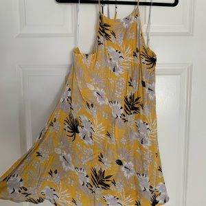 Fun and floral yellow halter